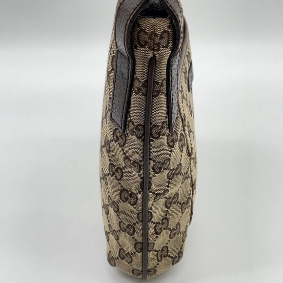 Authentic Gucci Monogram Flat Canvas/Leather Crossbody Messenger Bag - Picture 5 of 17